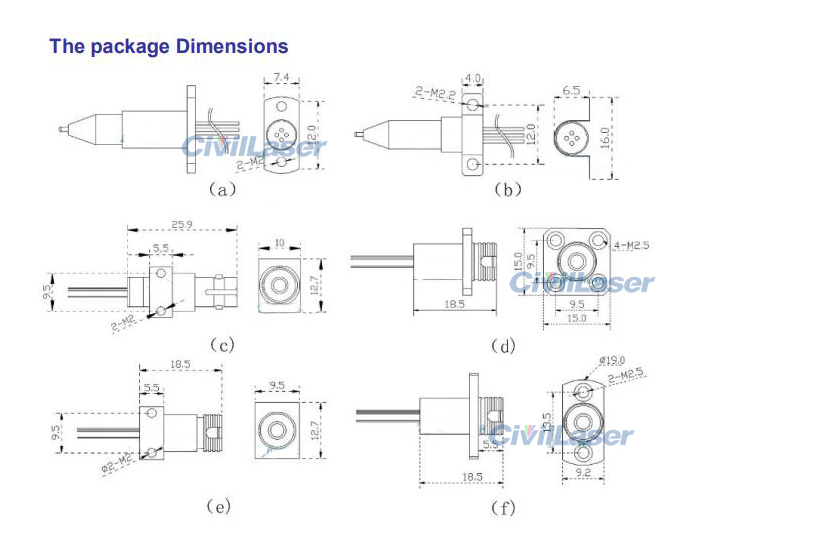 980nm 25mW FP SM Coaxial Laser Diode IR Fiber Laser