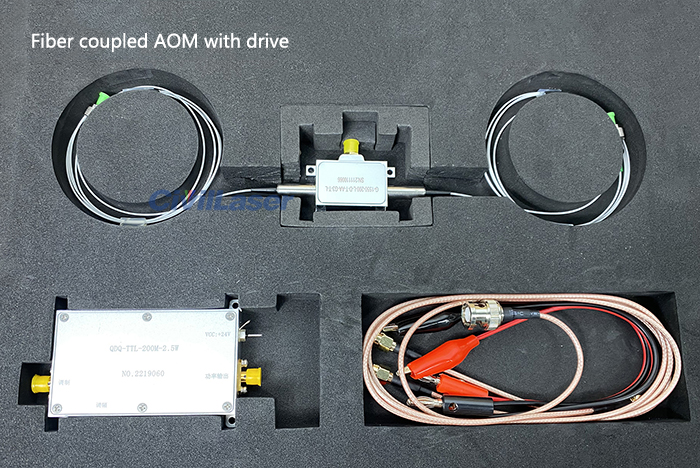 1550nm 200MHz High Frequency Fiber Coupled AOM Acousto-Optic Modulator