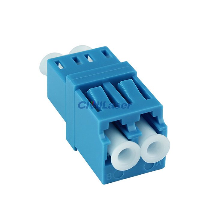 Integrated Type Single Mode Double Core LC Fiber Optic Adapter