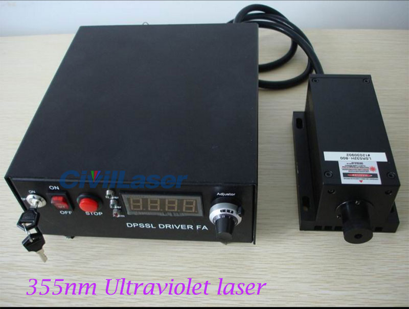 355nm 20mW~50mW Pulsed laser Ultra-violet laser with power supply 355nm 20mW~50mW Pulsed laser Ultra-violet laser with power supply