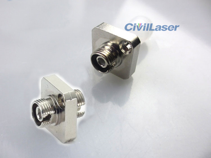 FC Square Shape Flange Single mode Single Core Metal Optical Adapter