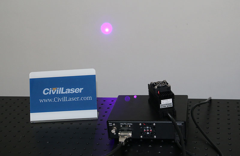 TEM00 405nm 100mW Blue Violet Semiconductor Laser with Power Supply