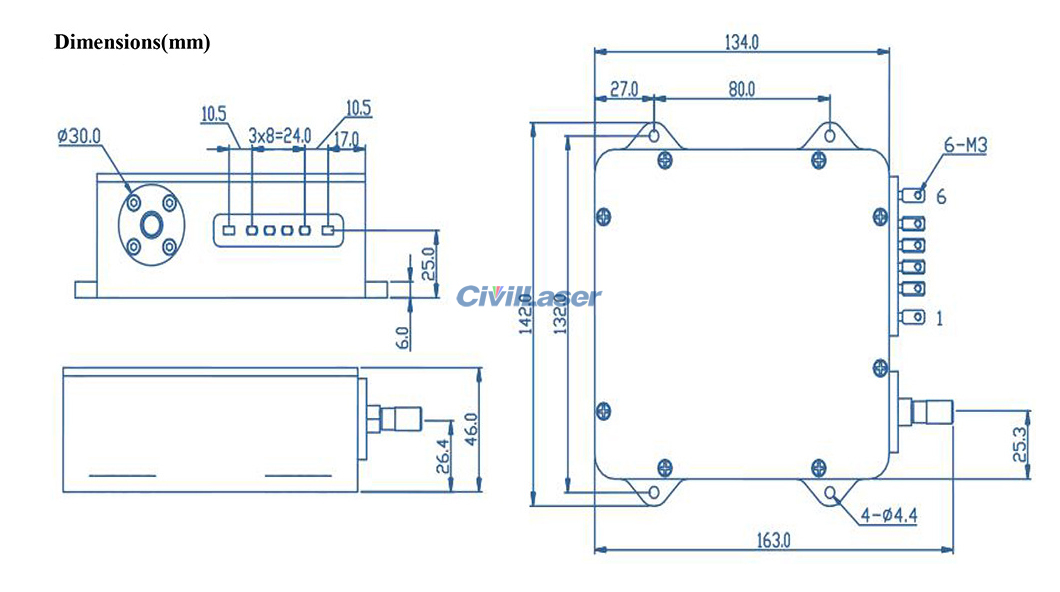 450nm 45W High Power Fiber Coupled Laser Module Blue Fiber Engraving Laser