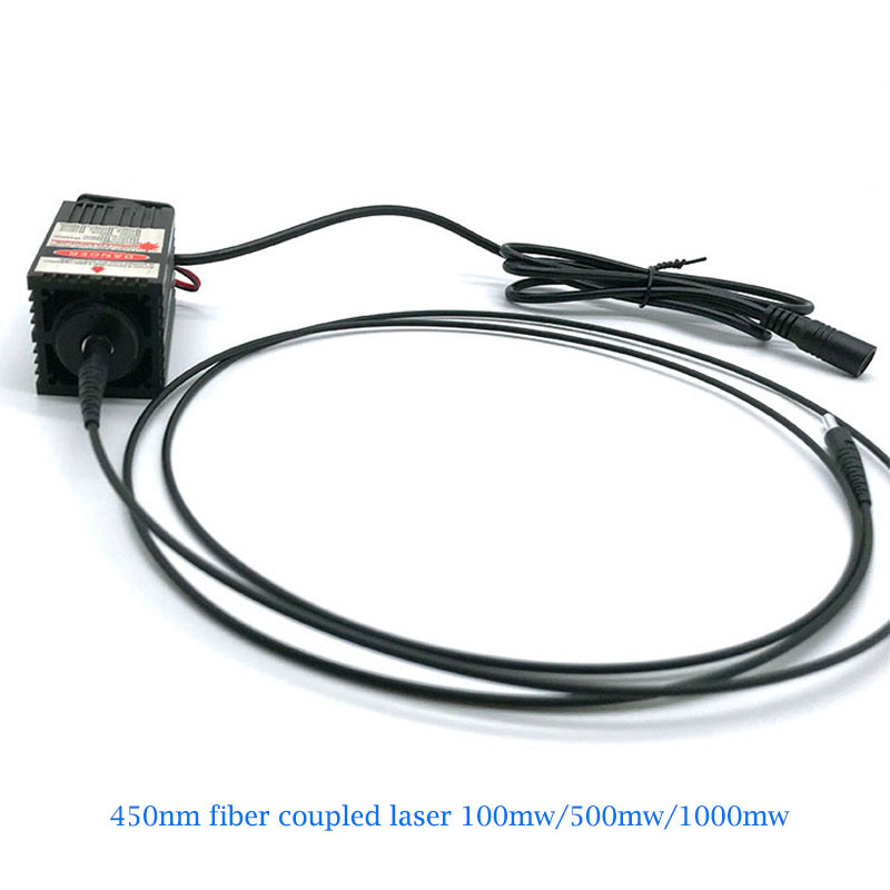 450nm 100mw~1000mw Multi-mode fiber coupled laser module Small volume laser