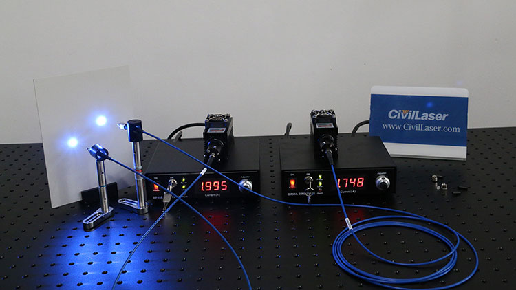 473nm 10mw 200mw Blue Fiber Laser With Power Supply Support Customized