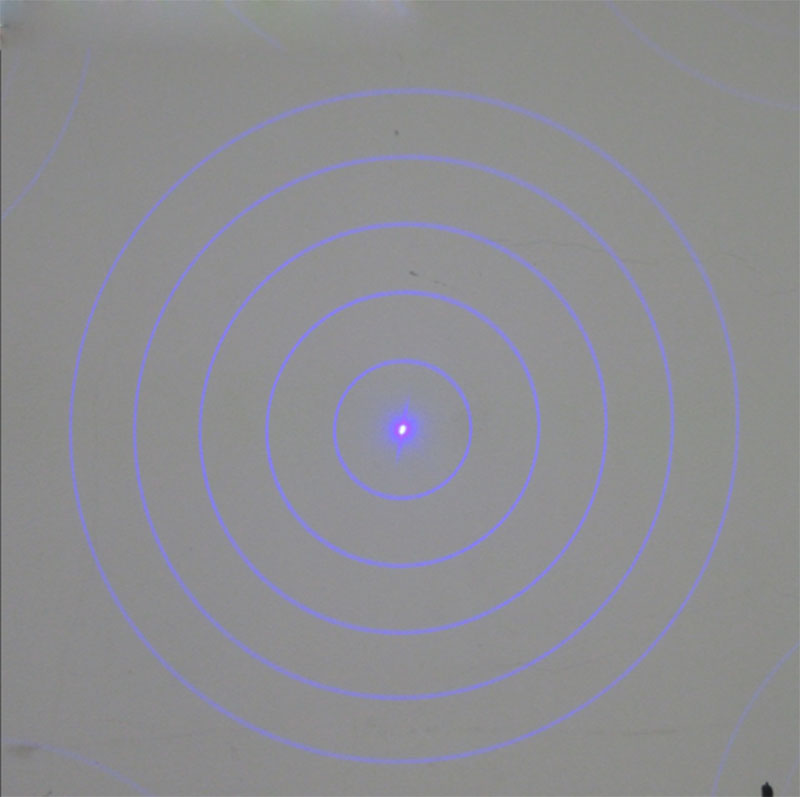 5 concentric circles effect red/green/blue laser Focusing laser