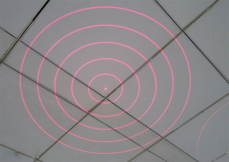 5 concentric circles effect red/green/blue laser Focusing laser