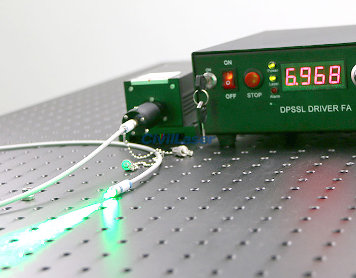 543nm 100mW Green Fiber Coupled Laser Diode Pumped Laser