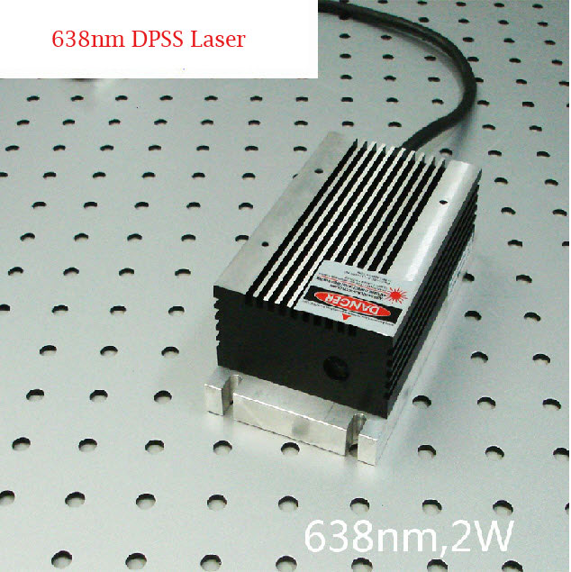 638nm 2W High power Red Semiconductor Laser with power supply - Click Image to Close