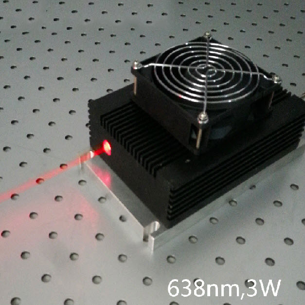 638nm 3W High power Red Semiconductor Laser Modulation 0~30khz Analog or TTL 638nm 3W High power Red Semiconductor Laser Modulation 0~30khz Analog or TTL