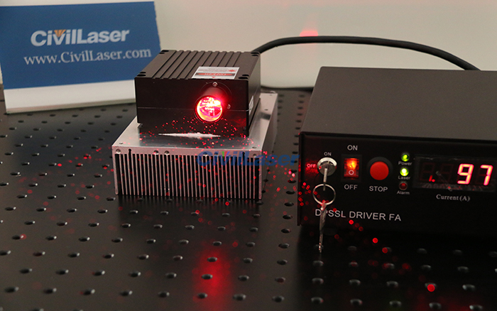 638nm 5000mW Red Line Laser Lab Laser System 45° Divergence Angle Can ...