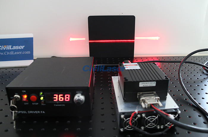 638nm 5000mW Red Line Laser Lab Laser System 45° Divergence Angle Can ...