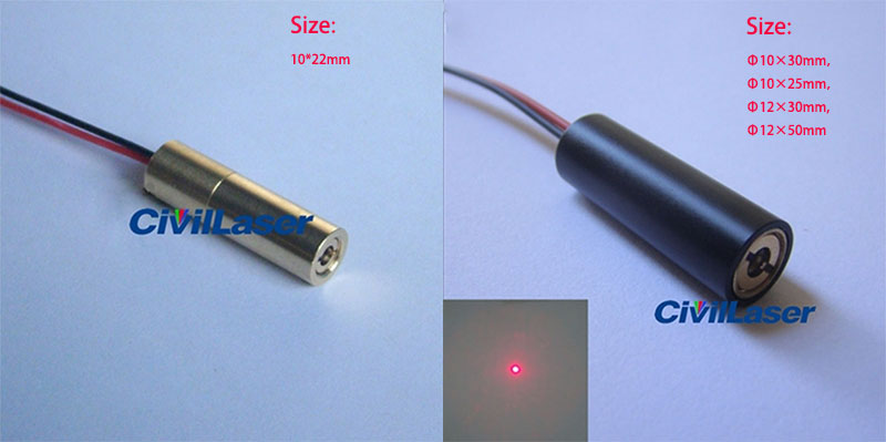 24V 1mW 650nm Red Dot laser module positioning lase