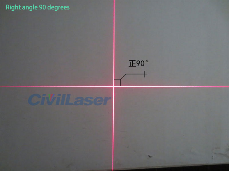 650nm Red Crosshair laser module Ultra-fine linewidth Vertical 90 degrees