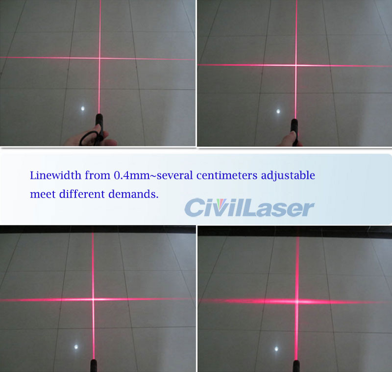 650nm Red Crosshair laser module Ultra-fine linewidth Vertical 90 degrees