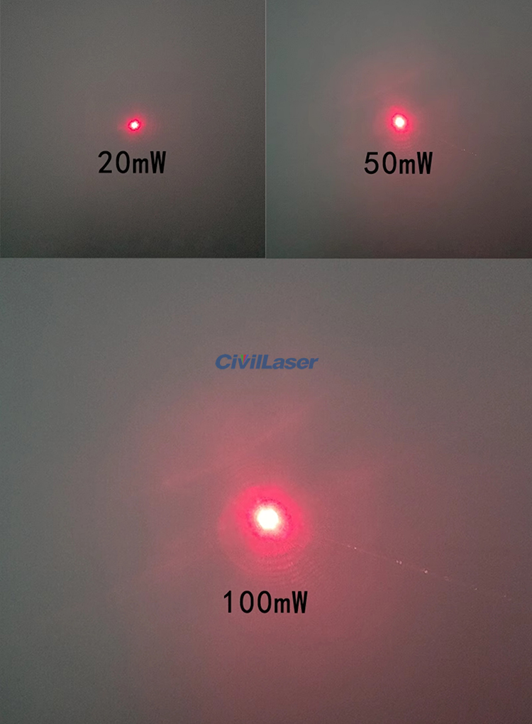 650nm 20mW~200mW Red Ultra Small Spot Laser Module Dot Focus Adjustable ...