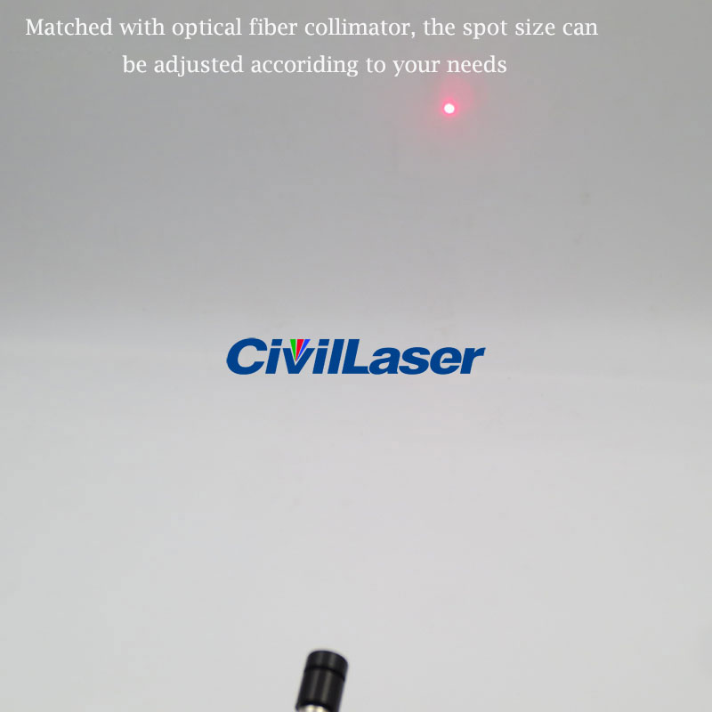 658nm 30mw Red pigtailed SM fiber coupled laser module