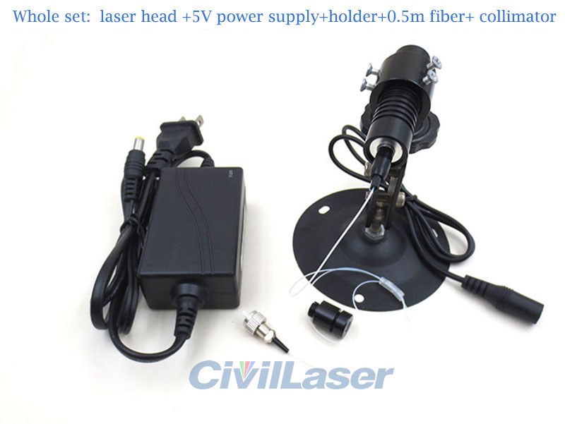 658nm 30mw Red pigtailed SM fiber coupled laser module