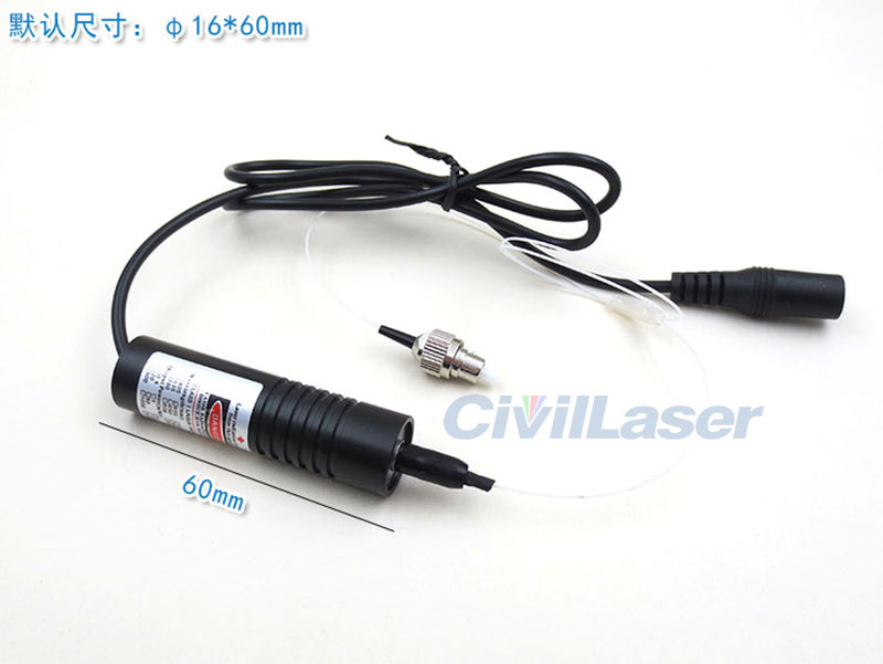 658nm 30mw Red pigtailed SM fiber coupled laser module