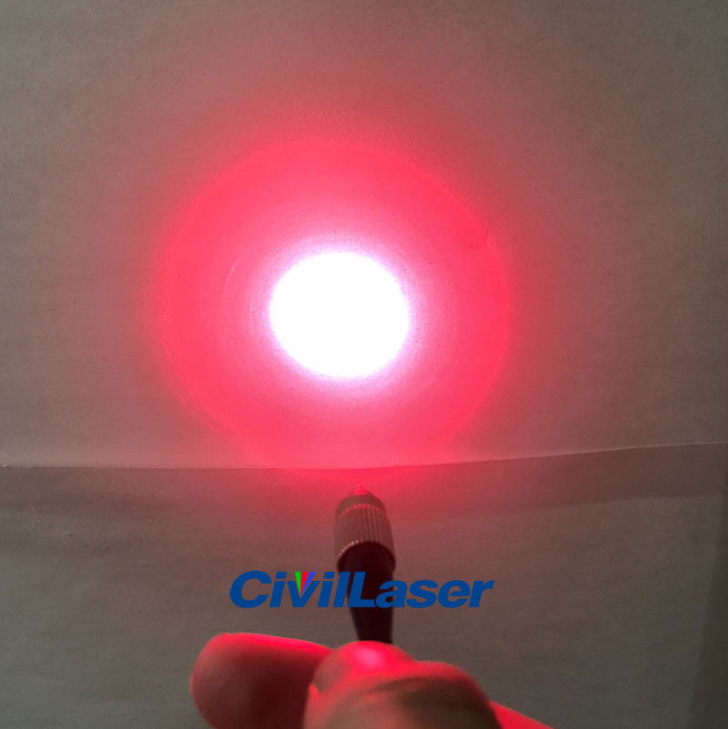660nm 100mw Red Pigtailed laser Uniform optical fiber