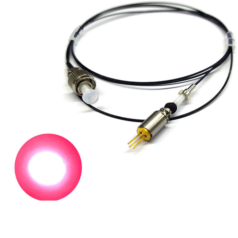 660nm 100mw Red Pigtailed laser Uniform optical fiber conduction