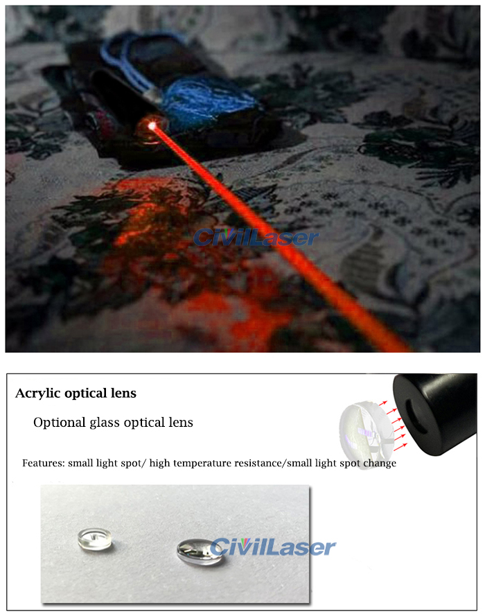 685nm 30mW 50mW Laser Module Dot Dark Red Diode Laser Customized