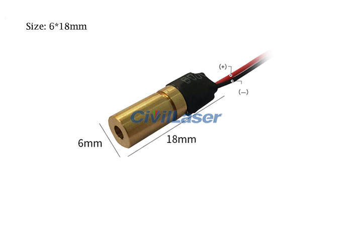 685nm 5mW 10mW Red Laser Diode Module Dot small size 6mm*18mm