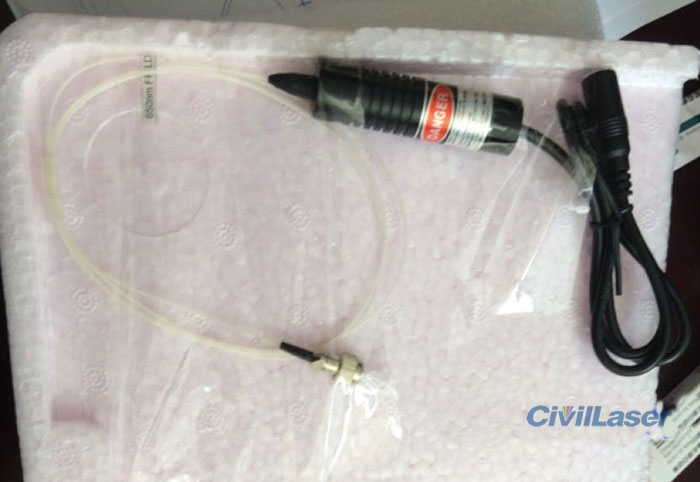 Single Mode Output Laser FC Interface 650nm 40mW Red Fiber Coupled Laser