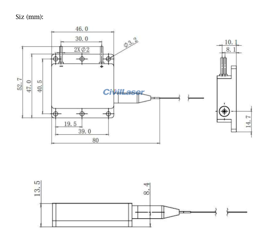 808nm 35W Infrared High Power Fiber Coupled Laser 105μm Fiber Output ...