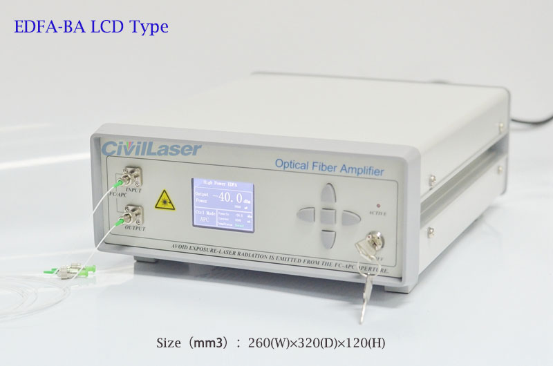 30mW~400mW EDFA C-Band 1540-1565nm Multi-wavelength Erbium-doped Fiber Amplifier BA Advanced LCD type 30mW~400mW EDFA C-Band 1540-1565nm Multi-wavelength Erbium-doped Fiber Amplifier BA Advanced LCD type