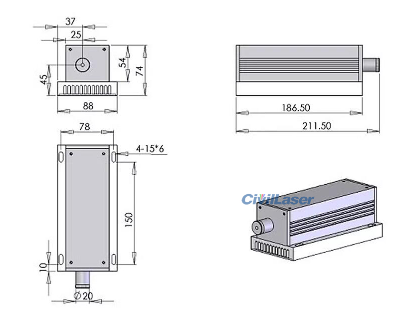 320nm UV DPSS laser