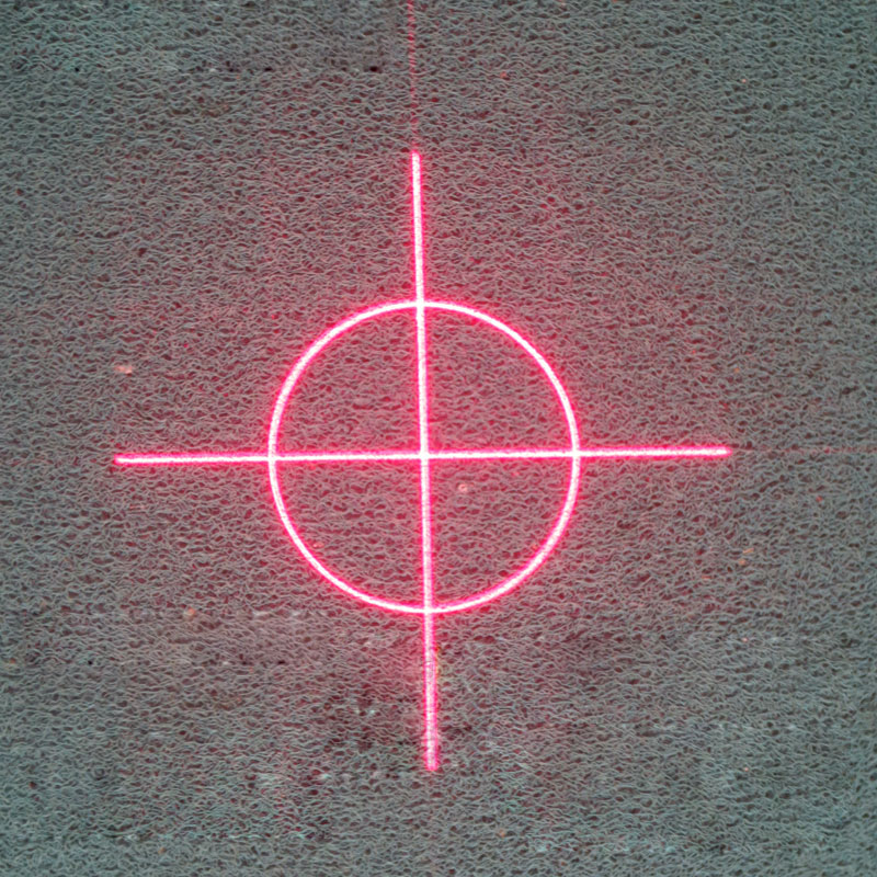 circle laser module with crosshair Red Green Blue