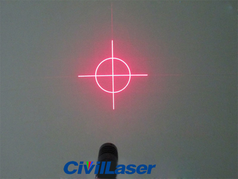 circle laser module with crosshair Red Green Blue