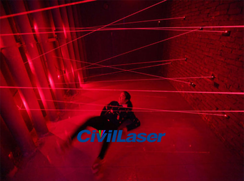 Rough beam 532nm Green laser Room escape