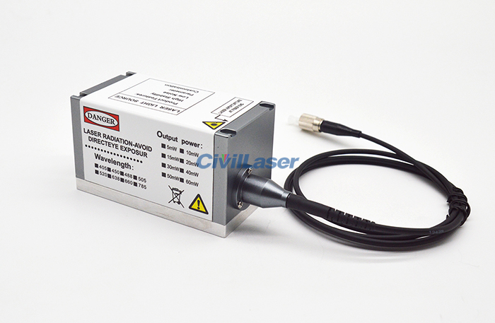 638nm 100mW 4μm PM Red Pigtail Laser Didoe Fiber Coupled Laser