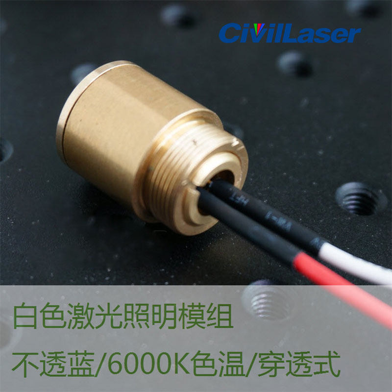 White laser light flashlight module