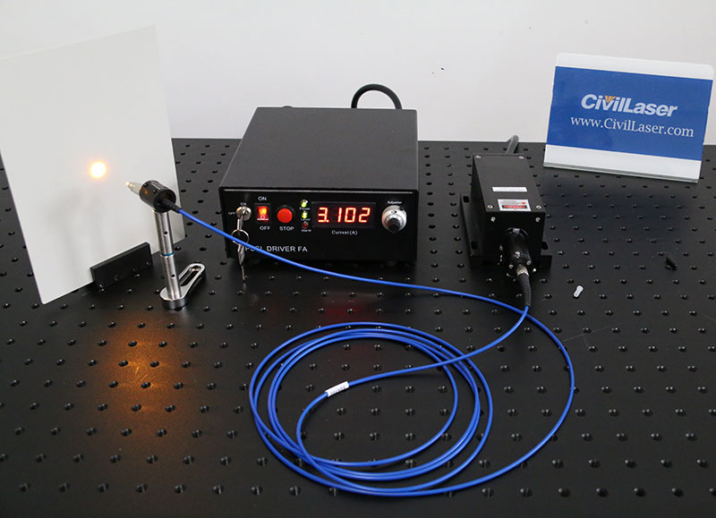 589nm 80mW Yellow Fiber Coupled Laser Diode Laser Optical Fiber Output