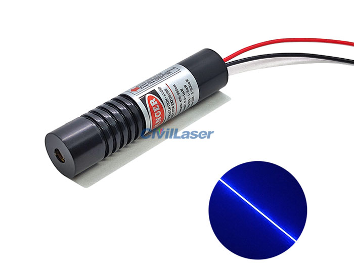 450nm 50mW/80mW/100mW Blue Laser Diode Module Line 12V~24V Φ16X70mm