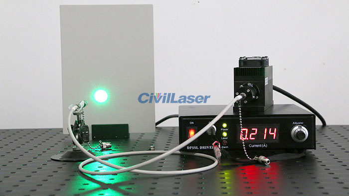 High precision 530nm±0.5nm 720mW fiber coupled laser Optics Lab Equipment