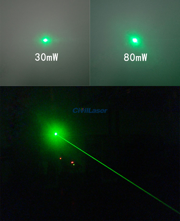 520nm 30mW/50mW/80mW Green Ultra Small Spot Laser Module Dot Focus ...
