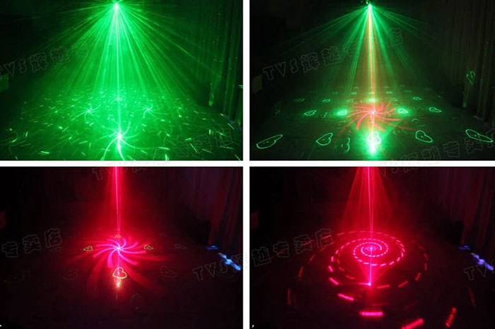 JUNMAN Red And Green Mini Led Laser Light DJ Disco Stage Laser Projector Laser Show Effect Lighting 