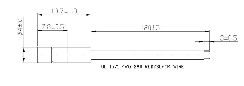 Super small Φ4mm 650nm Red dot laser module