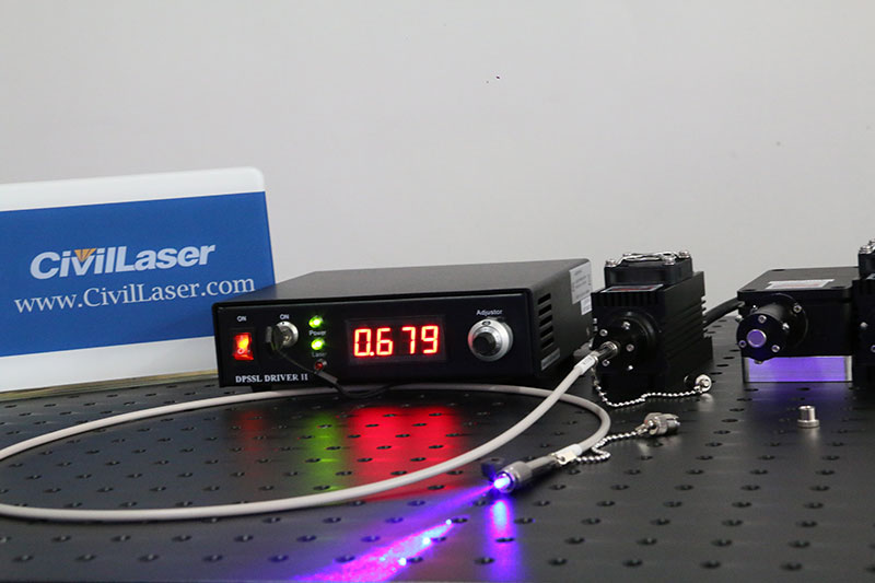 High power Blue Fiber Coupled Laser at 457nm 800mW from laser manufacturer