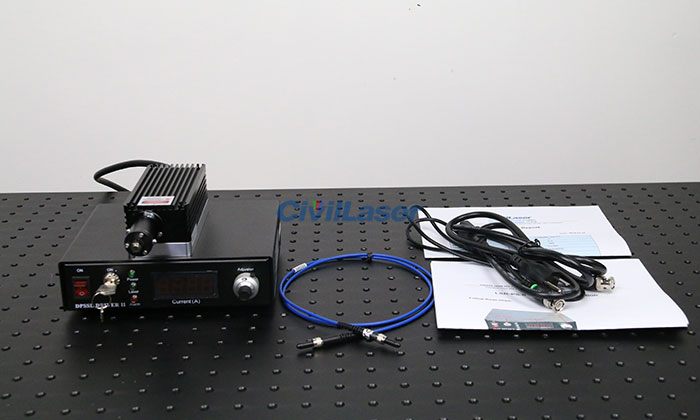 405nm 480mW Blue-Violet Fiber Coupled Laser With Power Supply