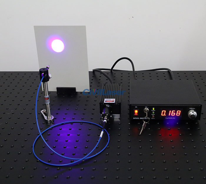 405nm 800mW Fiber Coupled Laser Blue-Violet Laser Beam