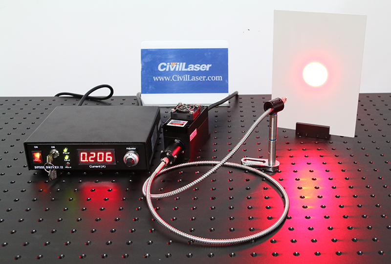 638nm 480mW Fiber coupled laser with power supply