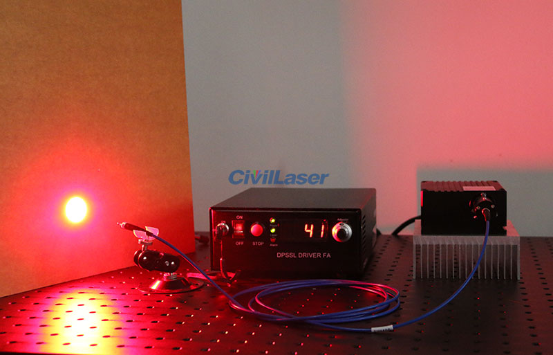 638nm 4.8W Red Fiber Coupled Laser Strong Laser Beam