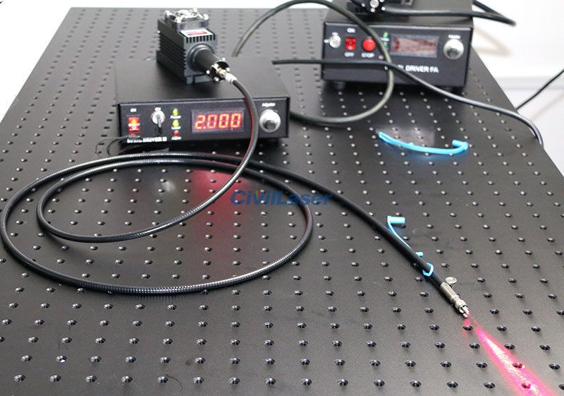 660nm 400mW Fiber Coupled Laser Red Lab Laser Source