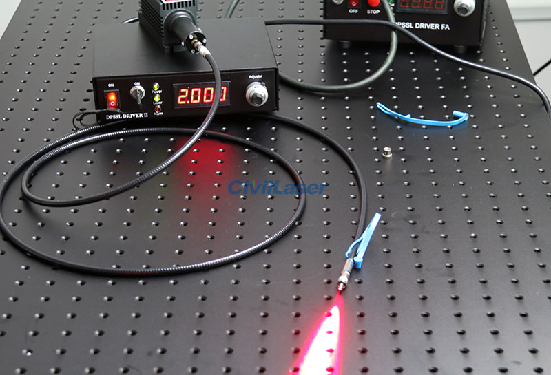 660nm 400mW Fiber Coupled Laser Red Lab Laser Source