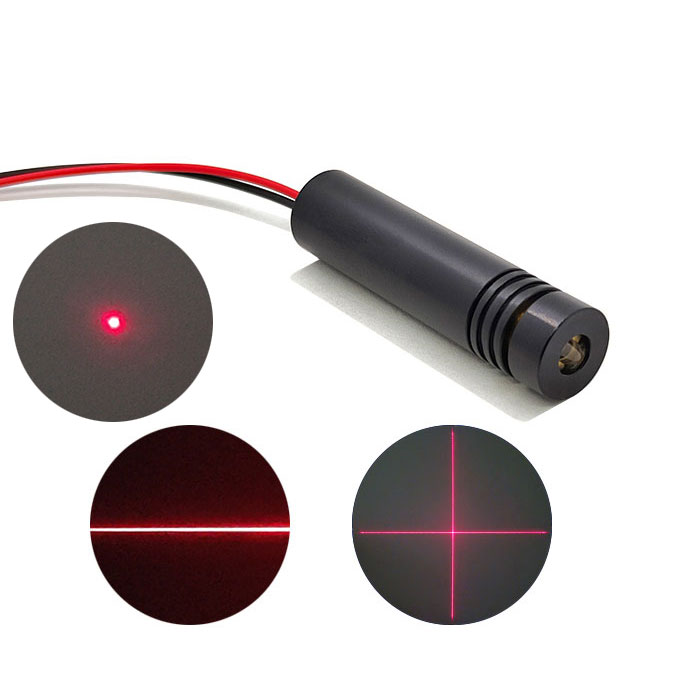 650nm 5mW 10mW Red Dot/Line/Crosshair Laser Diode Module Focus Adjustable 12V 24V Φ12x50mm